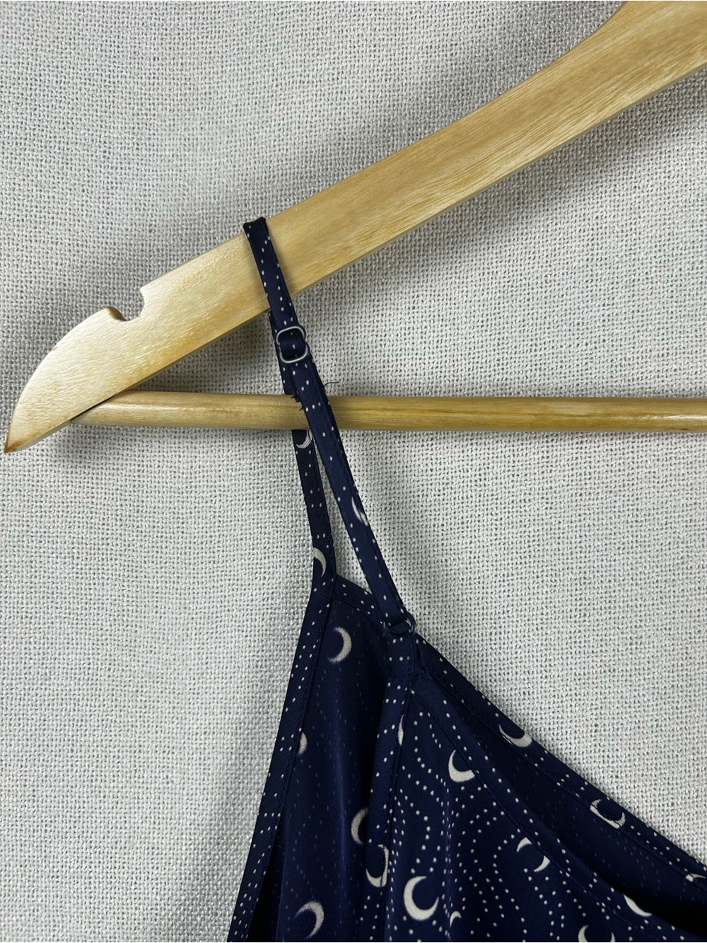 Babaton XS Navy Moon Print Cami Tank Top Adjustable Straps Aritzia - Picture 6 of 9